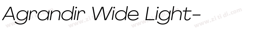 Agrandir Wide Light字体转换